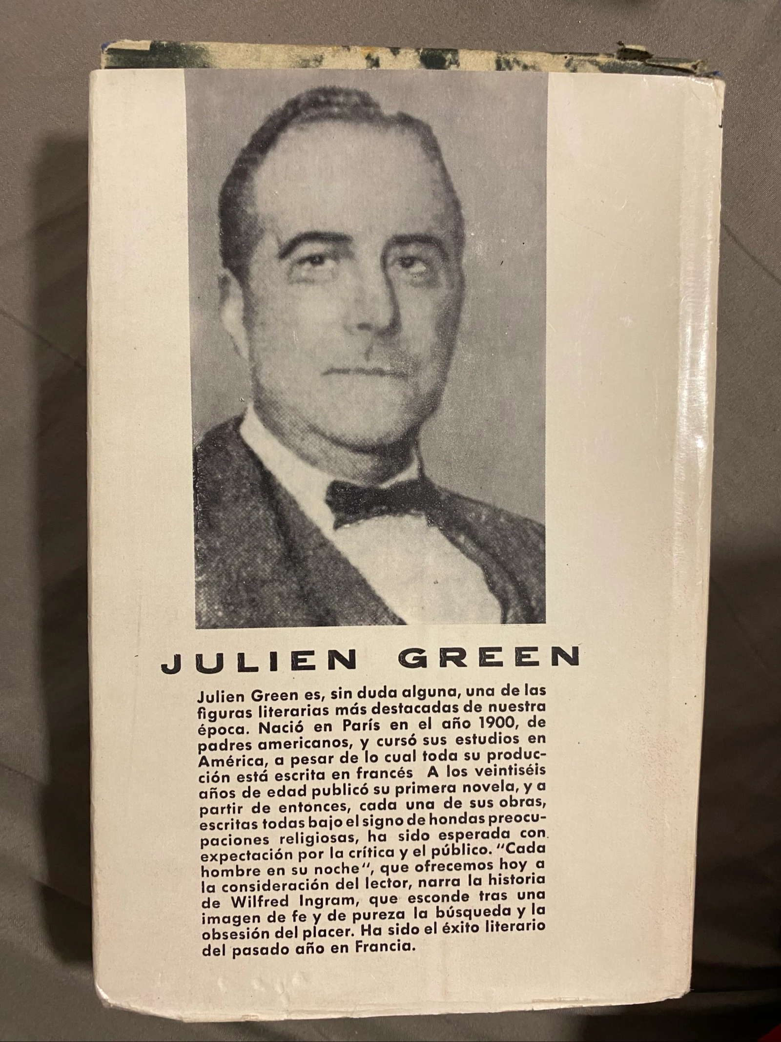 Cada hombre en su noche - Julien Green - Edición Vintage 1960s – photo 2
